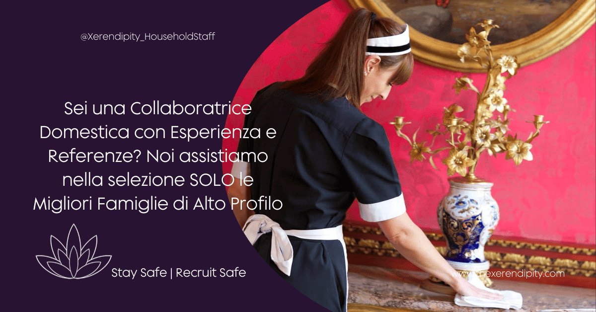 Lavoro per Colf Referenziata Qualificata - Xerendipity Selezione Personale Domestico Referenziato Garantito 2026